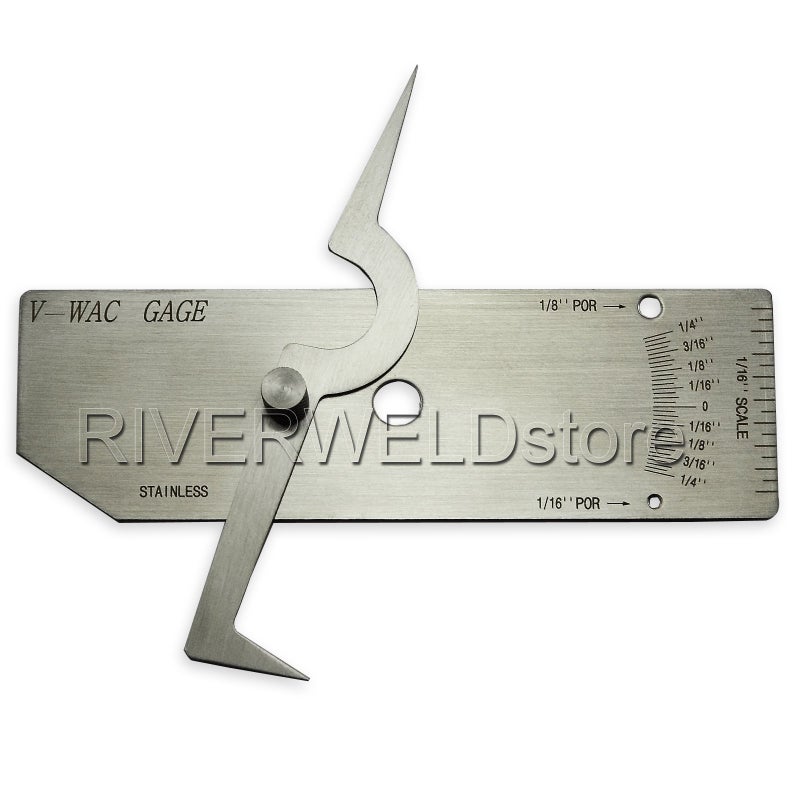 RIVERWELD V-WAC Single Weld Gage Welding Inspection Thread Gauge Checks 1/4 Inch Undercuts Pits Crown Height Porosity Pits - Image 2
